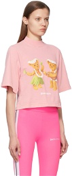 Palm Angels Pink Dancing Bear T-Shirt