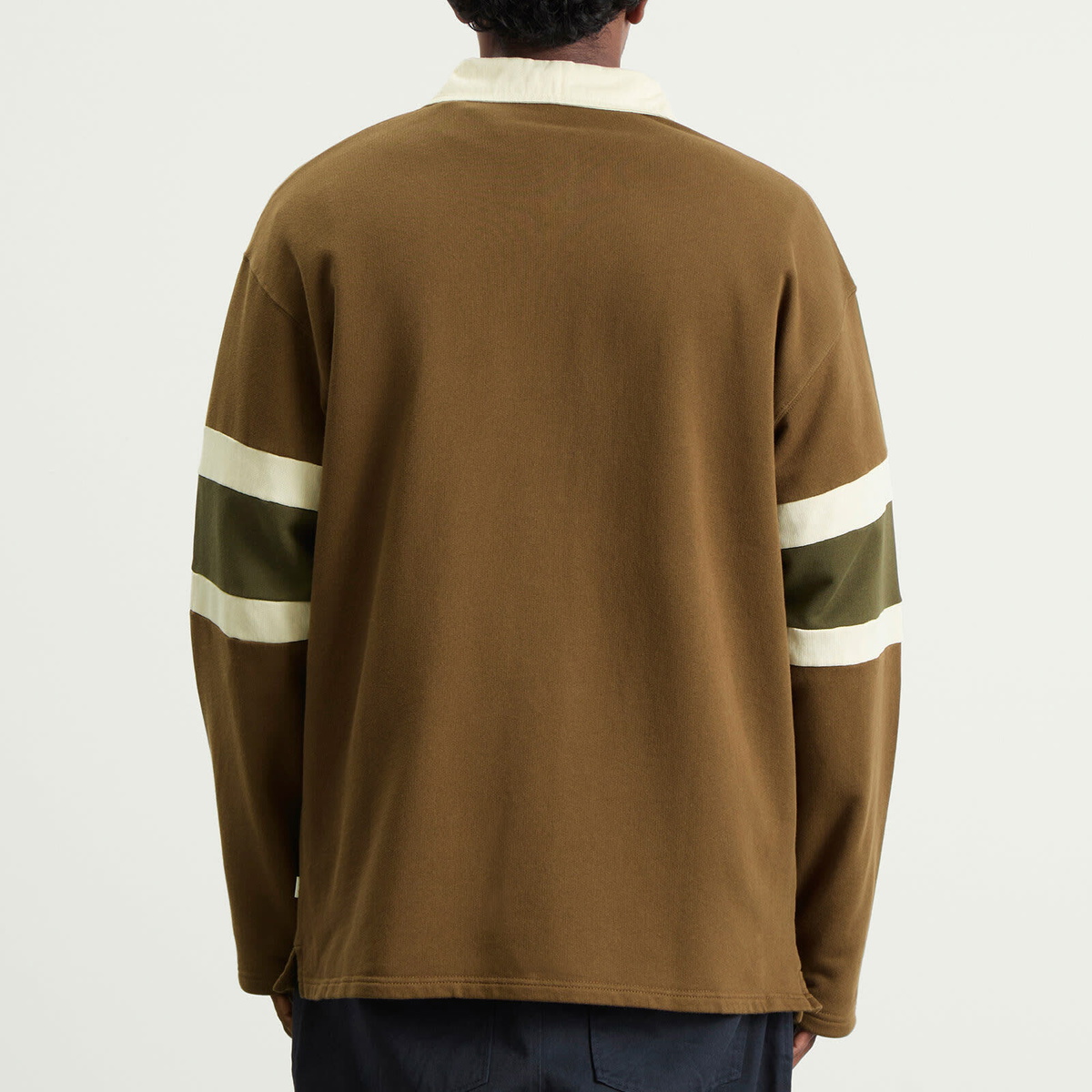 Foret Men's Match Rugby Sweatshirt in Earth/Pine