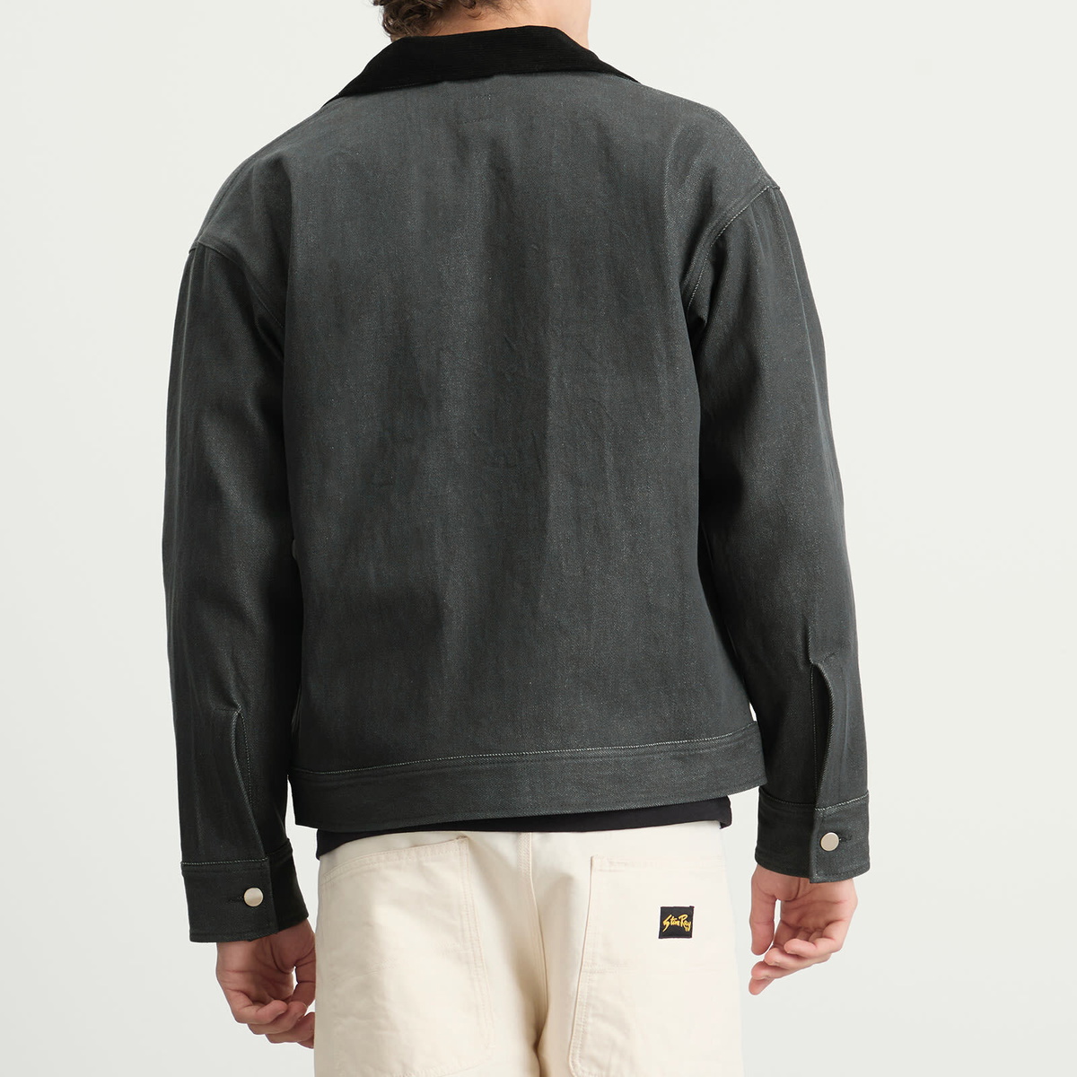 Randy's Garments Men's Randy’s Garments  Station Jacket in Washed Charcoal Cone Denim