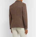 Barena - Brown Slim-Fit Unstructured Herringbone Virgin Wool-Blend Blazer - Brown