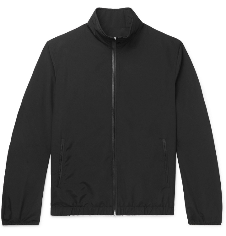Photo: The Row - Leo Leather-Trimmed Wool-Blend Blouson Jacket - Black