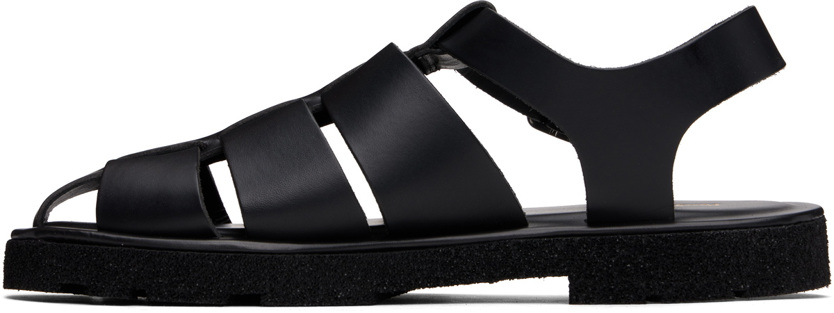 Paul Smith Black Leather Sandoval Fisherman Sandals