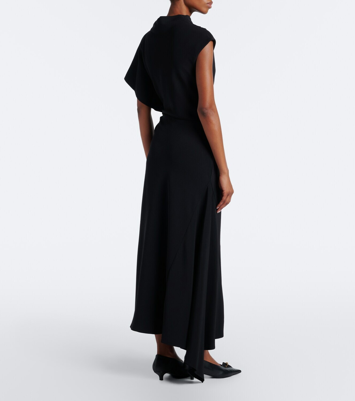 Veronica Beard Brett asymmetric crêpe maxi dress