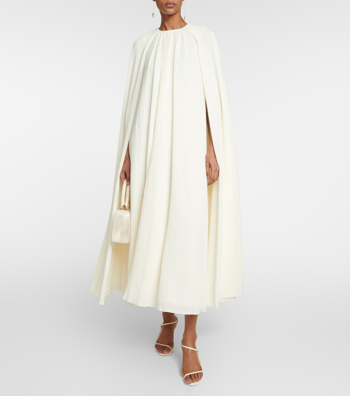 Emilia Wickstead Olivette cape crêpe midi dress