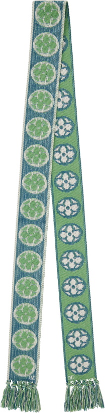 Photo: Valentino Garavani Blue & Green Antibes Scarf