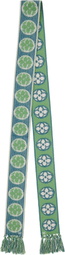 Valentino Garavani Blue & Green Antibes Scarf