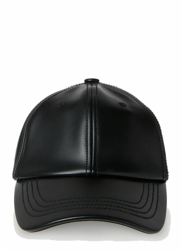 Photo: Acne Studios - Faux Leather Baseball Cap in Black