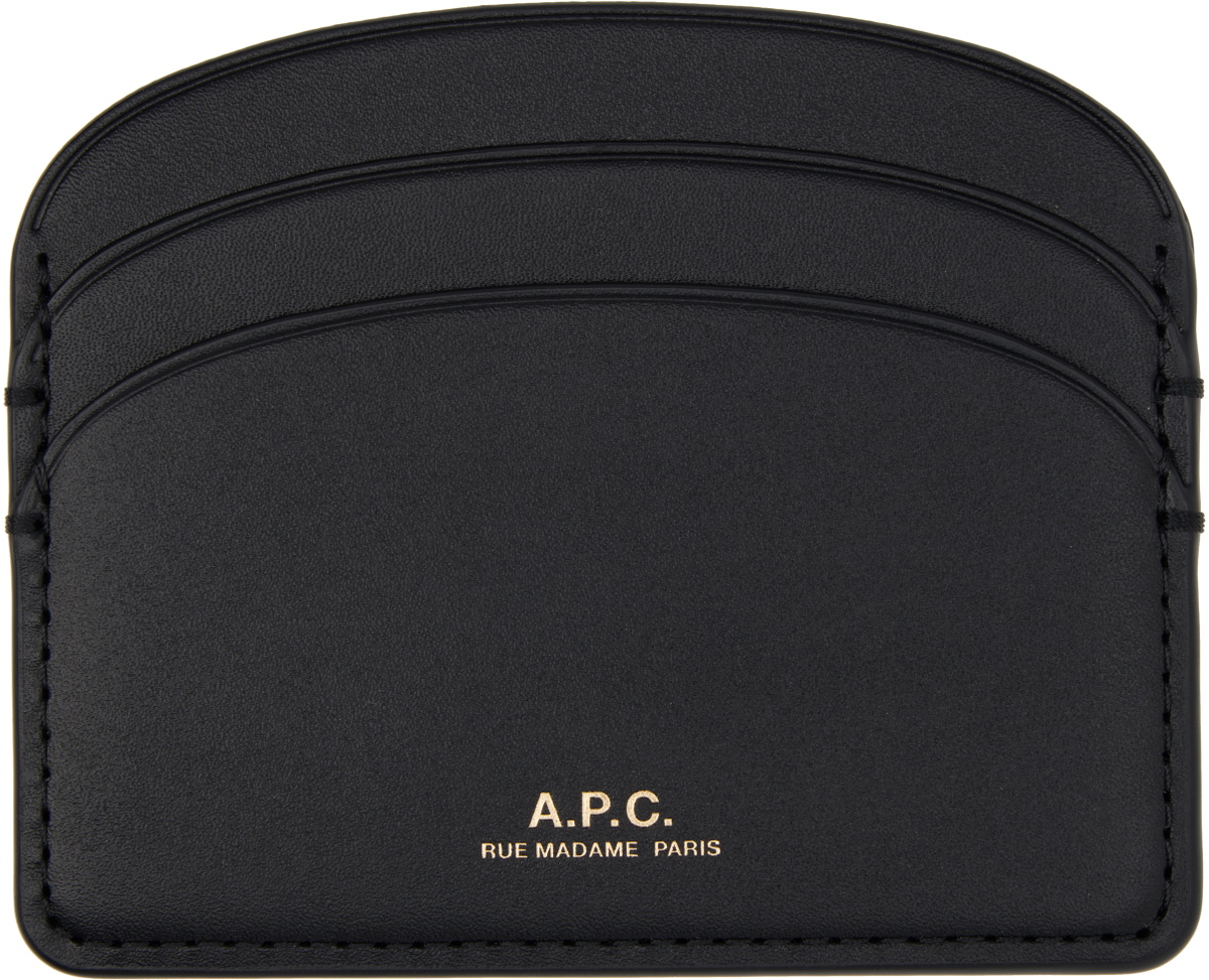 A.P.C. Black Demi-Lune Card Holder