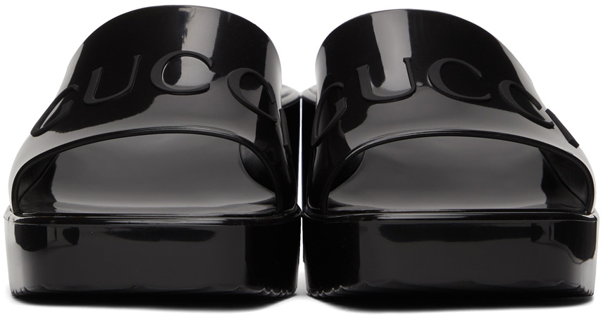 Gucci Gucci Logo Rubber Slide Sandal - Farfetch