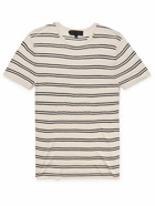 Nili Lotan - Gionni Slim-Fit Striped Silk T-Shirt - Neutrals