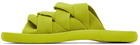 Bottega Veneta Green Intrecciato Slides