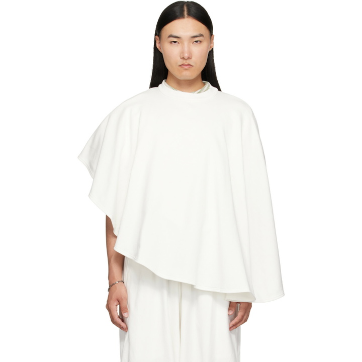 Photo: Hed Mayner Off-White Cape Sweatshirt