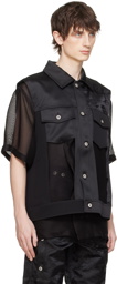 Feng Chen Wang Black Layered Vest