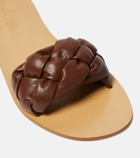 Souliers Martinez Pelota braided leather slides