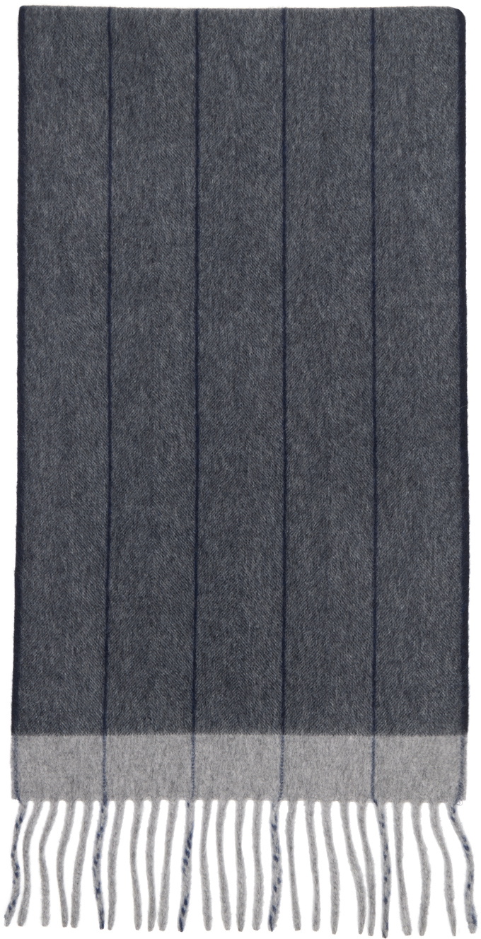 Ferragamo Blue Stripe Scarf