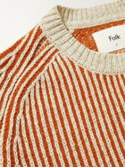 Folk - Patrice Ribbed Cotton and Wool-Blend Sweater - Brown