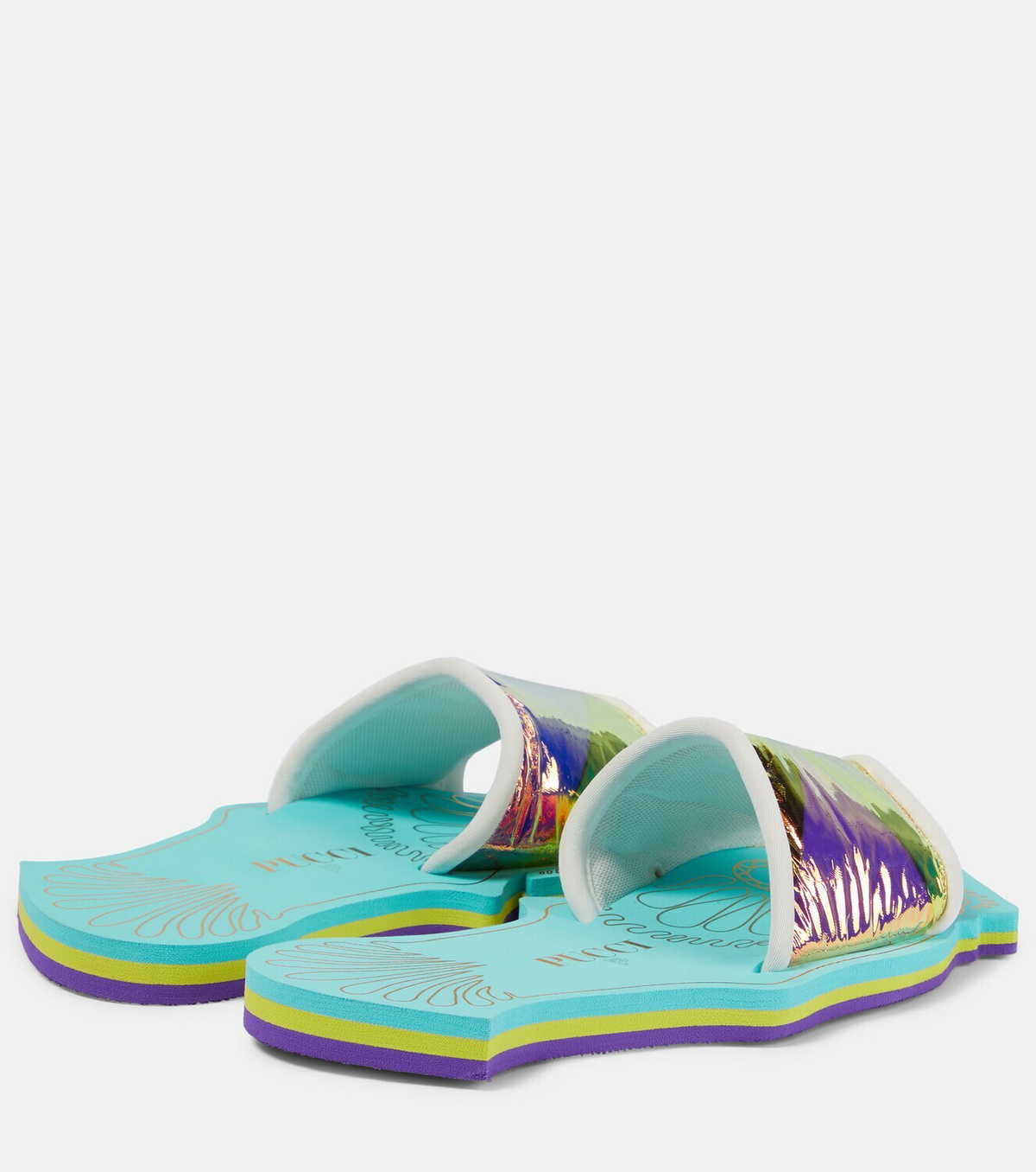 Pucci Printed twill slides