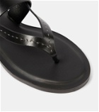 Max Mara Leather thong sandals