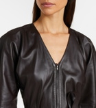 Victoria Beckham Leather midi dress