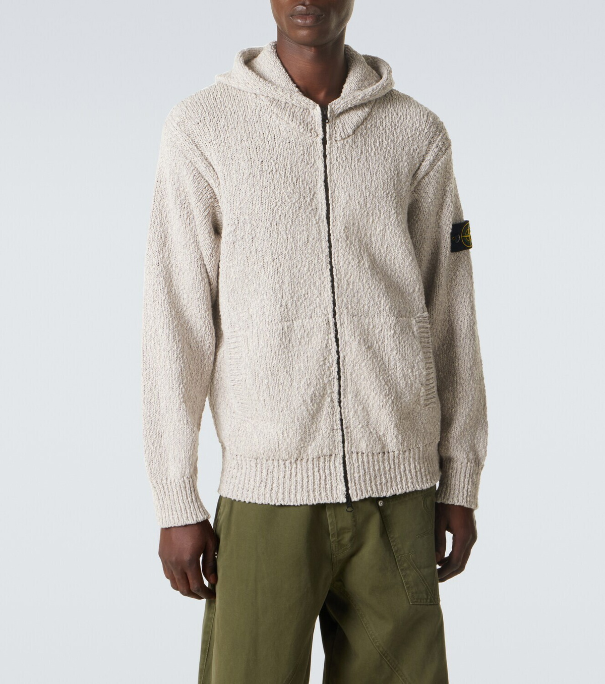 Stone Island Compass cotton zip-up hoodie