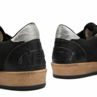 Golden Goose Men's Ball Star Leather Sneakers in Black/Silver