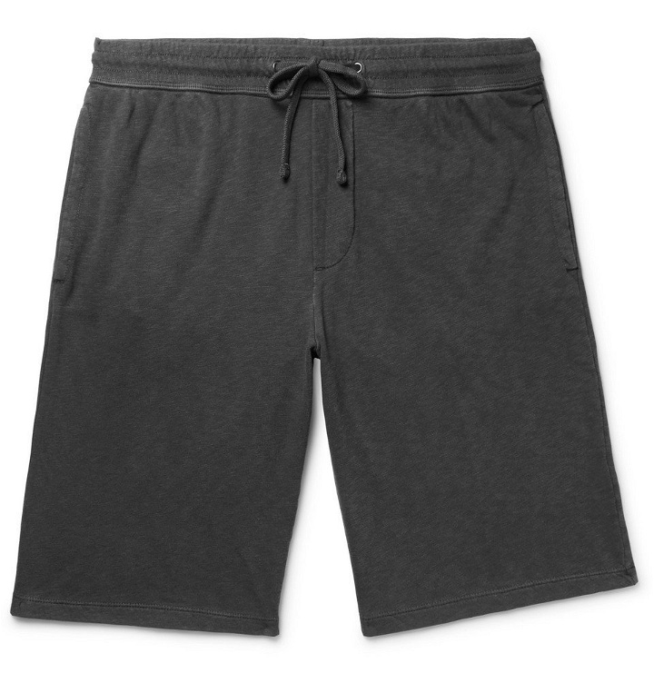 Photo: James Perse - Loopback Supima Cotton-Jersey Drawstring Shorts - Men - Charcoal
