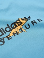 ADIDAS ORIGINALS - Adventure Logo-Print Cotton-Jersey T-Shirt - Blue