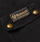 Belstaff - Fieldmaster Logo-Appliquéd Coated Cotton-Canvas Jacket - Black