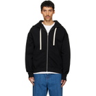 Jil Sander Black Zip Hoodie