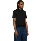 Hugo Black Stand Collar Slim-Fit Stretch Cotton T-shirt