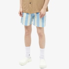 Foret Men's Away Stripe Swim Short in Ocean/Cloud