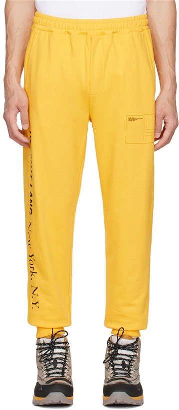 Photo: Helmut Lang Yellow Cotton Lounge Pants