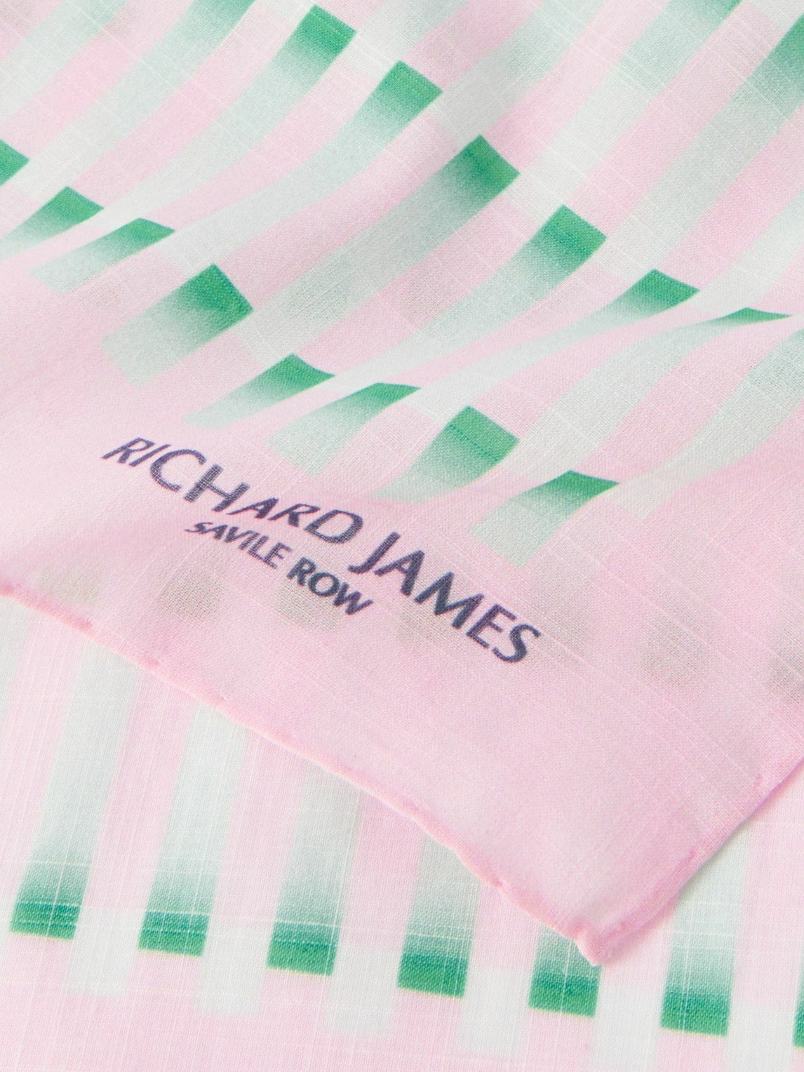 Richard James - Striped Cotton-Voile Pocket Square