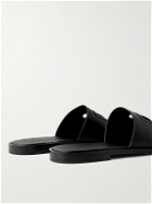 Dolce&Gabbana - Logo-Embossed Cutout Leather Slides - Black