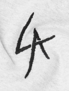 Local Authority LA - LA Slash Logo-Embroidered Cotton-Jersey Sweatshirt - Gray