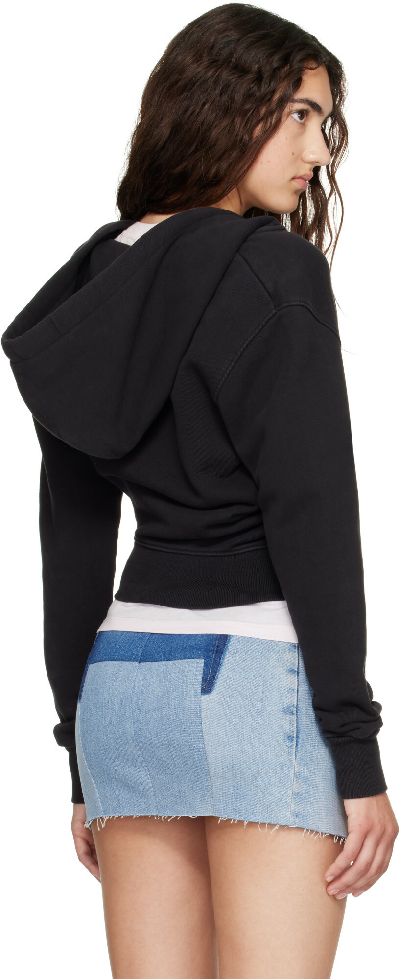 VAQUERA Black Twisted Zip Hoodie