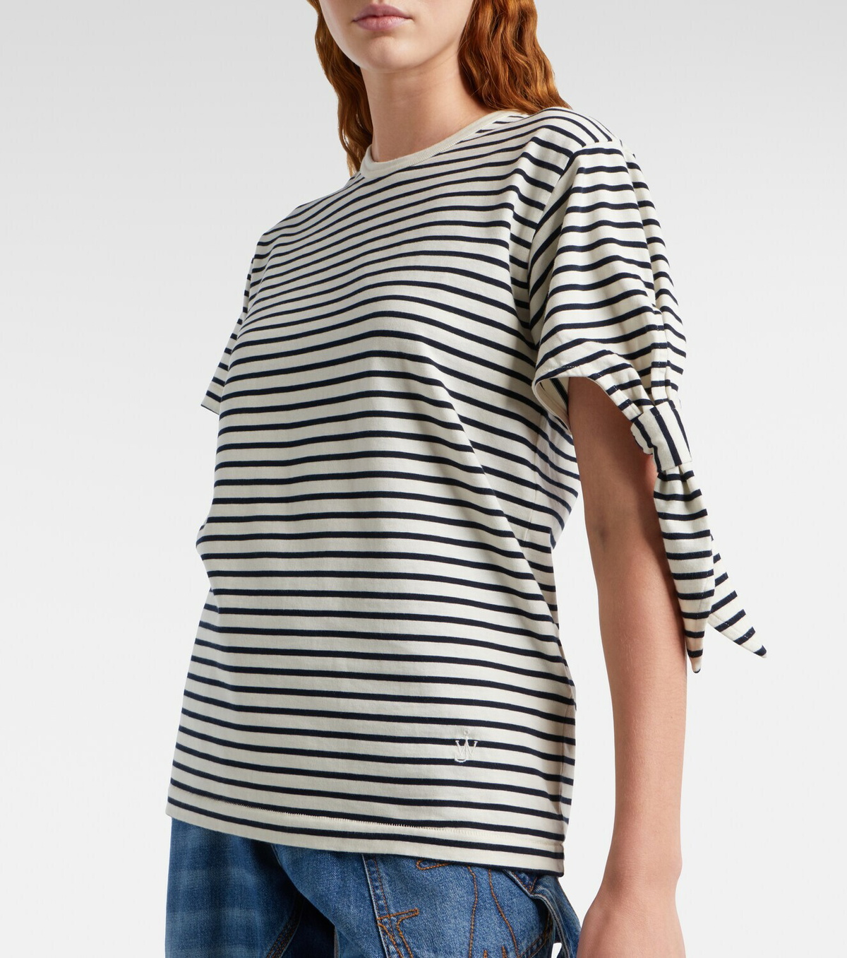 JW Anderson Striped cotton jersey T-shirt