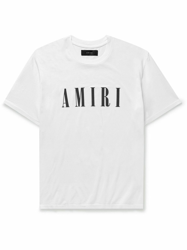 Photo: AMIRI - Logo-Print Cotton-Jersey T-Shirt - White