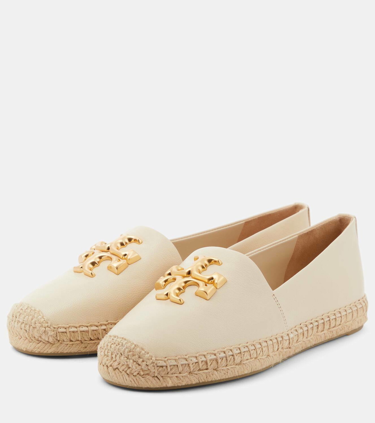 Tory Burch Eleanor logo leather espadrilles Tory Burch