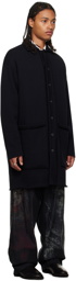 Yohji Yamamoto Black Raw Edge Cardigan