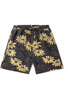 Nanushka - Doxxi Straight-Leg Printed Linen-Blend Voile Drawstring Shorts - Black