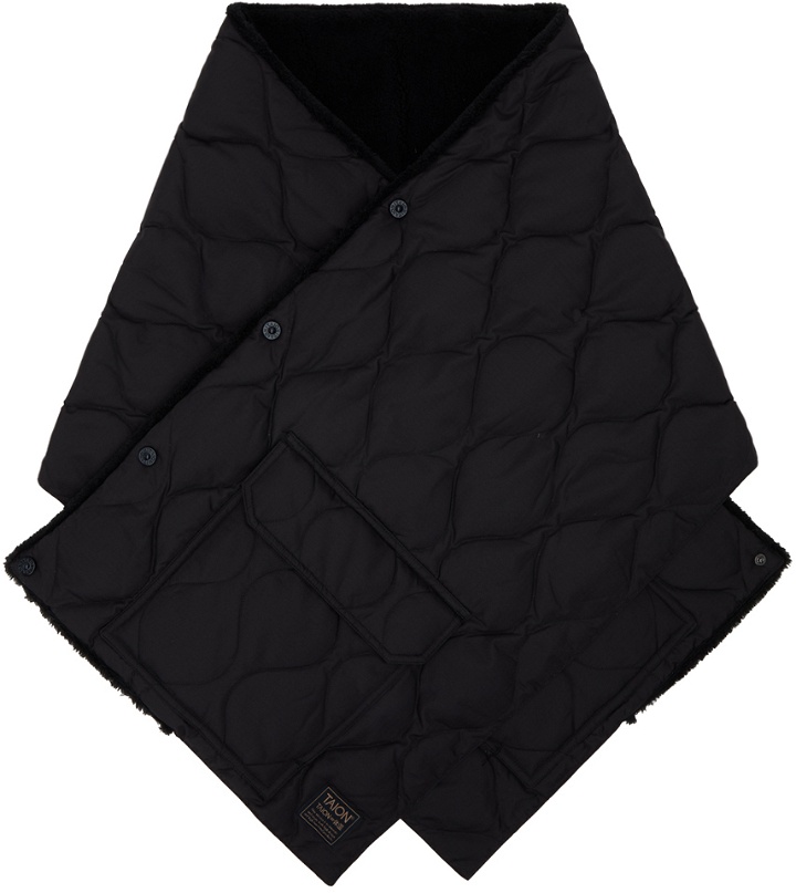 Photo: TAION Reversible Black Military Down Scarf