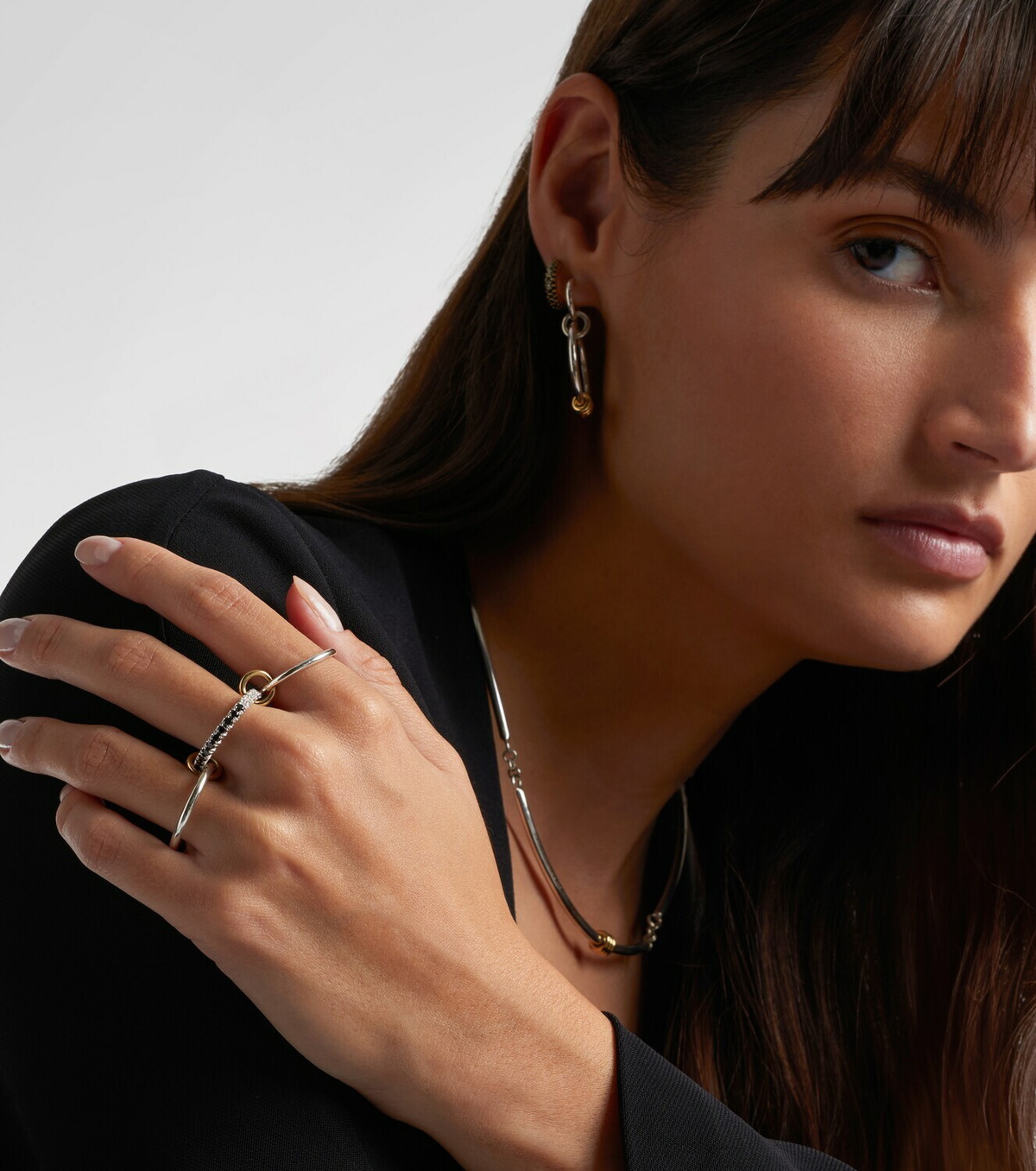 Spinelli Kilcollin Petunia Eclipse sterling silver and 18kt gold ring with diamonds