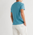 Frescobol Carioca - Slim-Fit Cotton and Linen-Blend T-Shirt - Blue