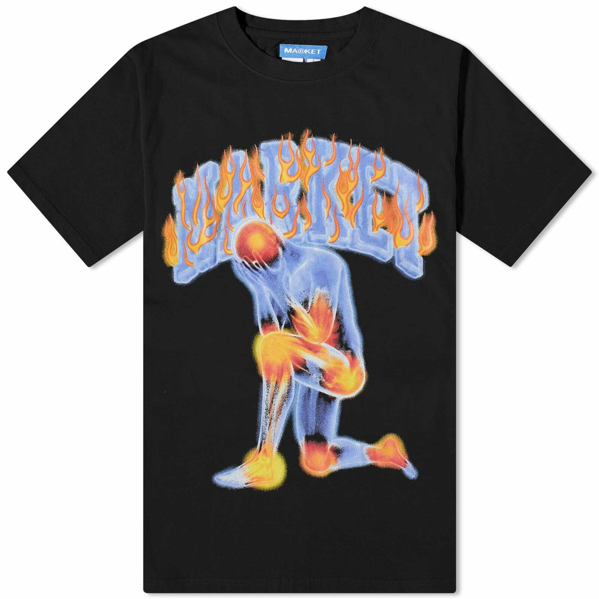 MARKET Men's Icy Hot T-Shirt in Washed Black MARKET