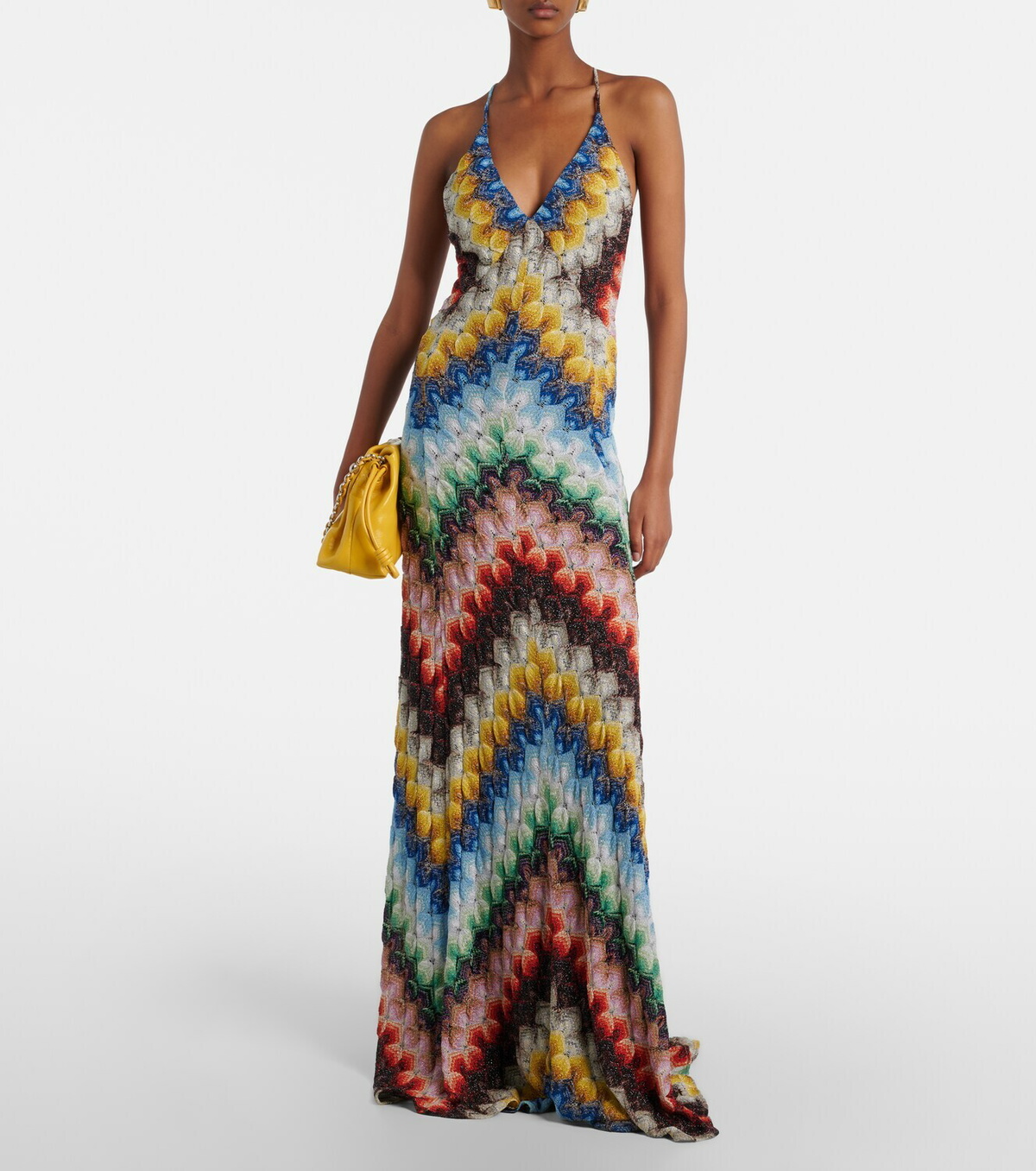 Missoni Open-back lamé maxi dress