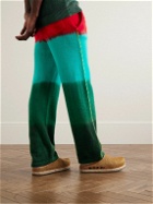 The Elder Statesman - Straight-Leg Embroidered Tie-Dyed Cashmere Trousers - Multi