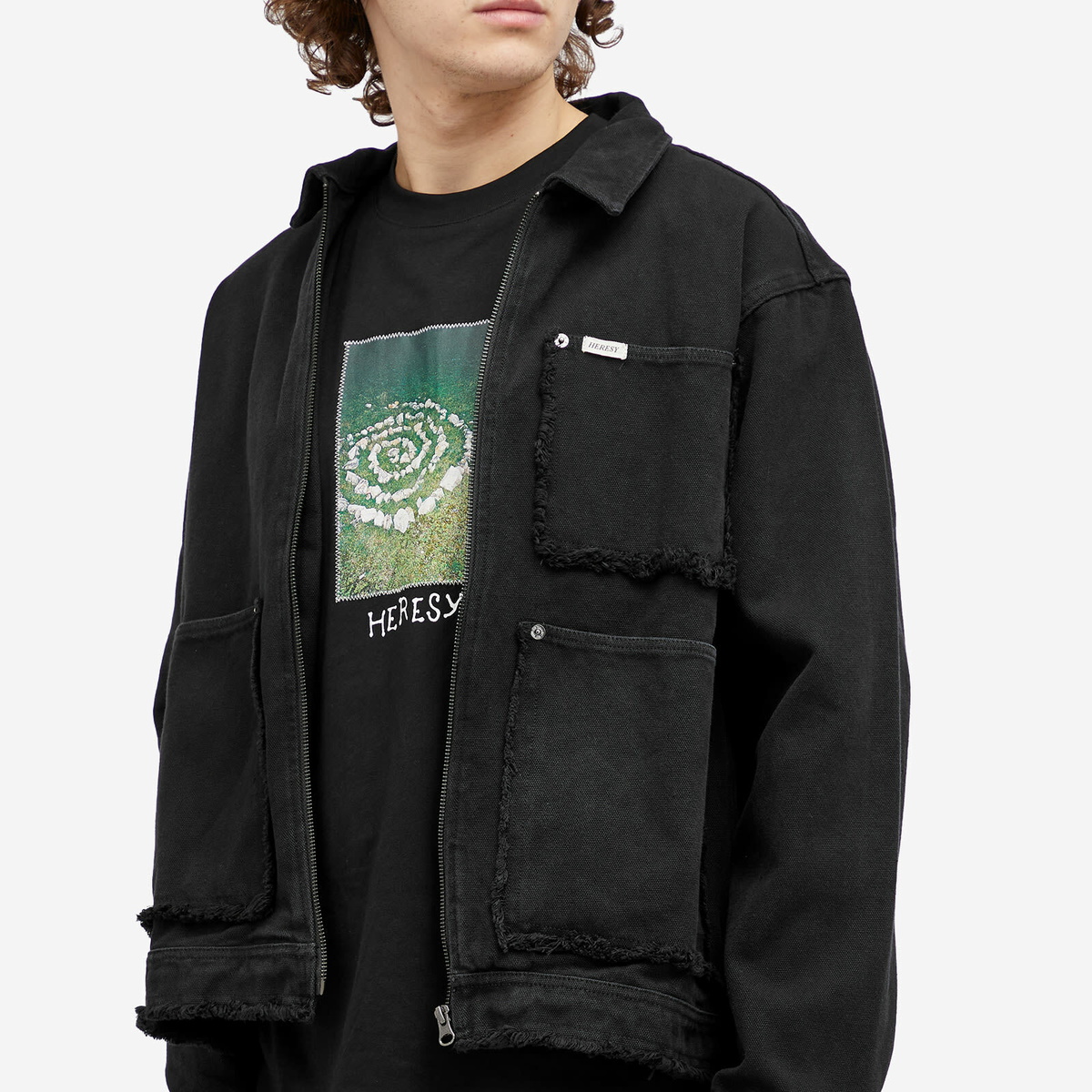 Heresy Men's Scraggy Work Jacket in Black
