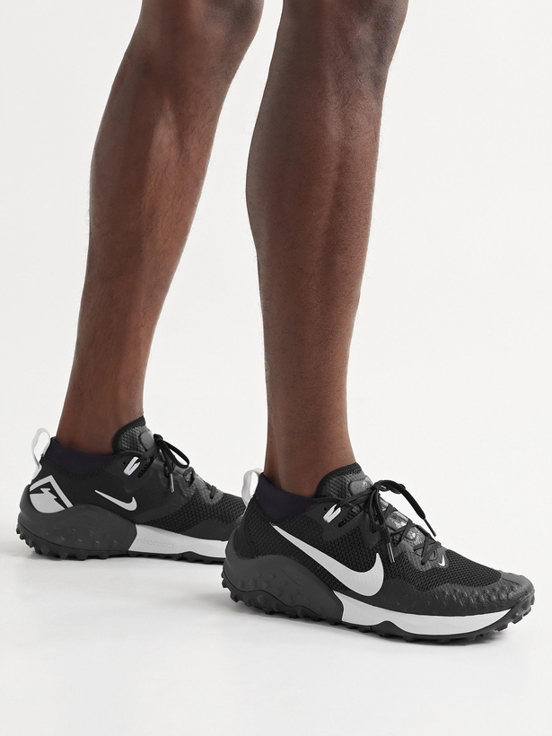 Photo: NIKE RUNNING - Nike Wildhorse 7 Canvas, Rubber and Mesh Running Sneakers - Black