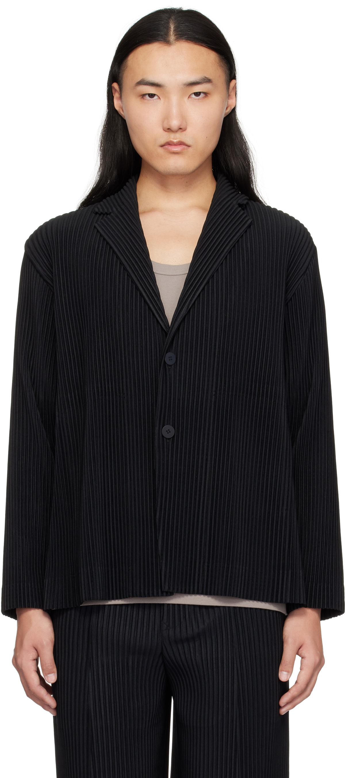 HOMME PLISSÉ ISSEY MIYAKE Black Tailored Pleats 2 Blazer Homme